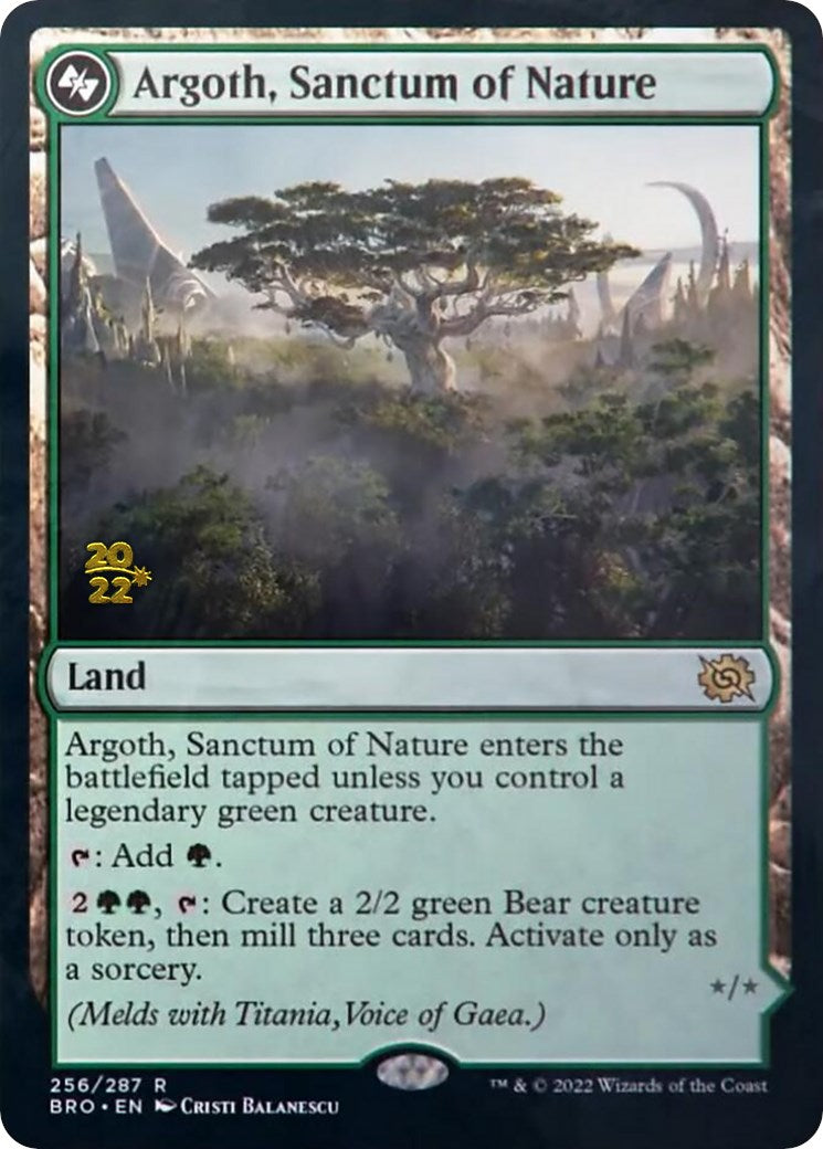 Argoth, Sanctum of Nature [The Brothers' War: Prerelease Promos] | Mindsight Gaming