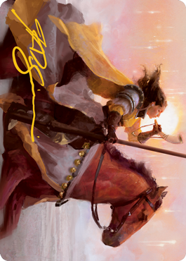 Sunrise Cavalier Art Card (Gold-Stamped Signature) [Innistrad: Midnight Hunt Art Series] | Mindsight Gaming