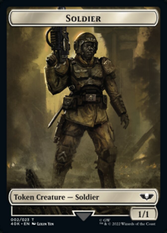 Soldier (002) // Zephyrim Double-sided Token [Universes Beyond: Warhammer 40,000 Tokens] | Mindsight Gaming