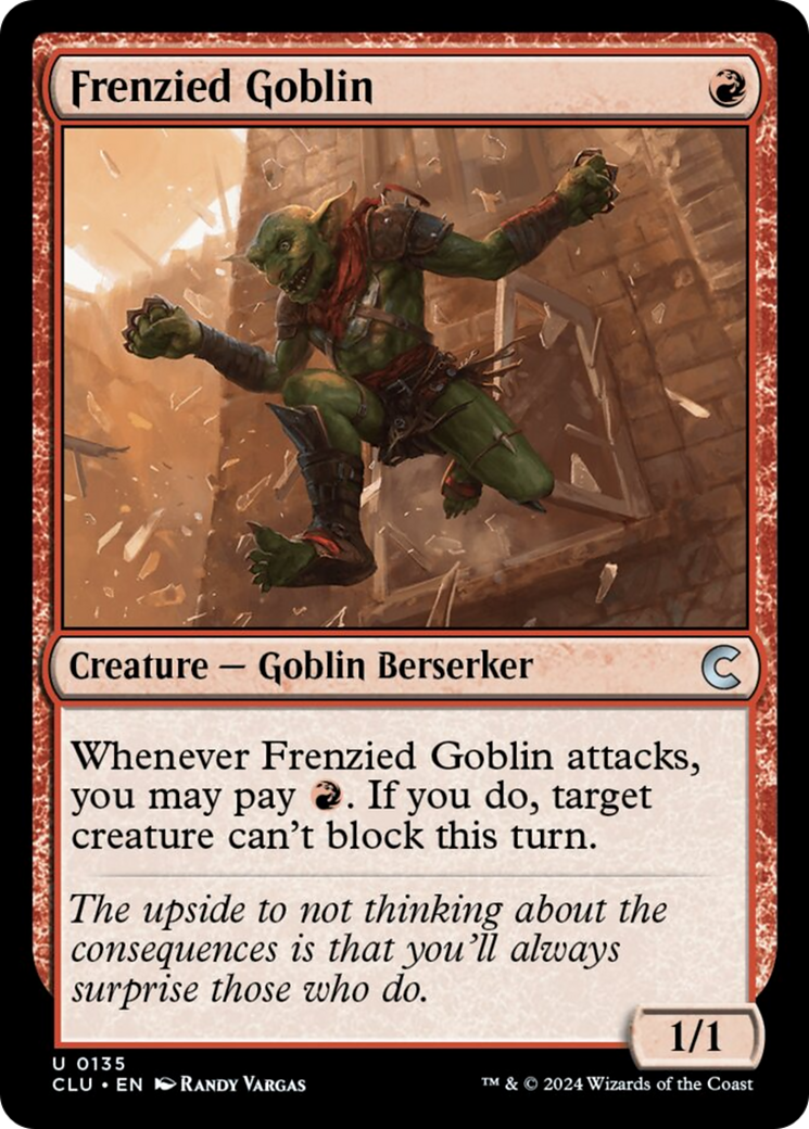 Frenzied Goblin [Ravnica: Clue Edition] | Mindsight Gaming