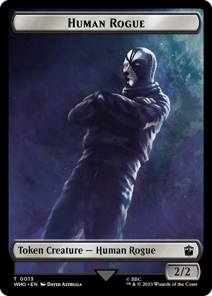 Human Rogue // Clue (0021) Double-Sided Token [Doctor Who Tokens] | Mindsight Gaming