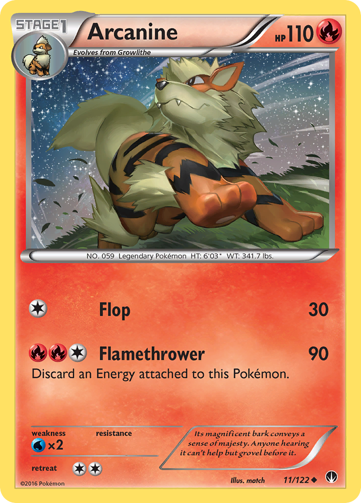 Arcanine (11/122) [XY: BREAKpoint] | Mindsight Gaming