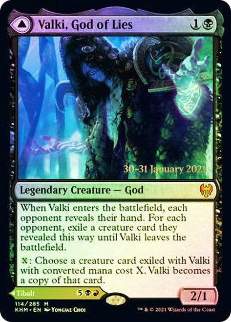 Valki, God of Lies // Tibalt, Cosmic Impostor  [Kaldheim Prerelease Promos] | Mindsight Gaming