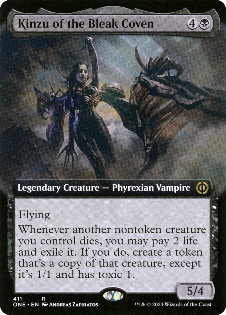 Kinzu of the Bleak Coven (Extended Art) [Phyrexia: All Will Be One] | Mindsight Gaming