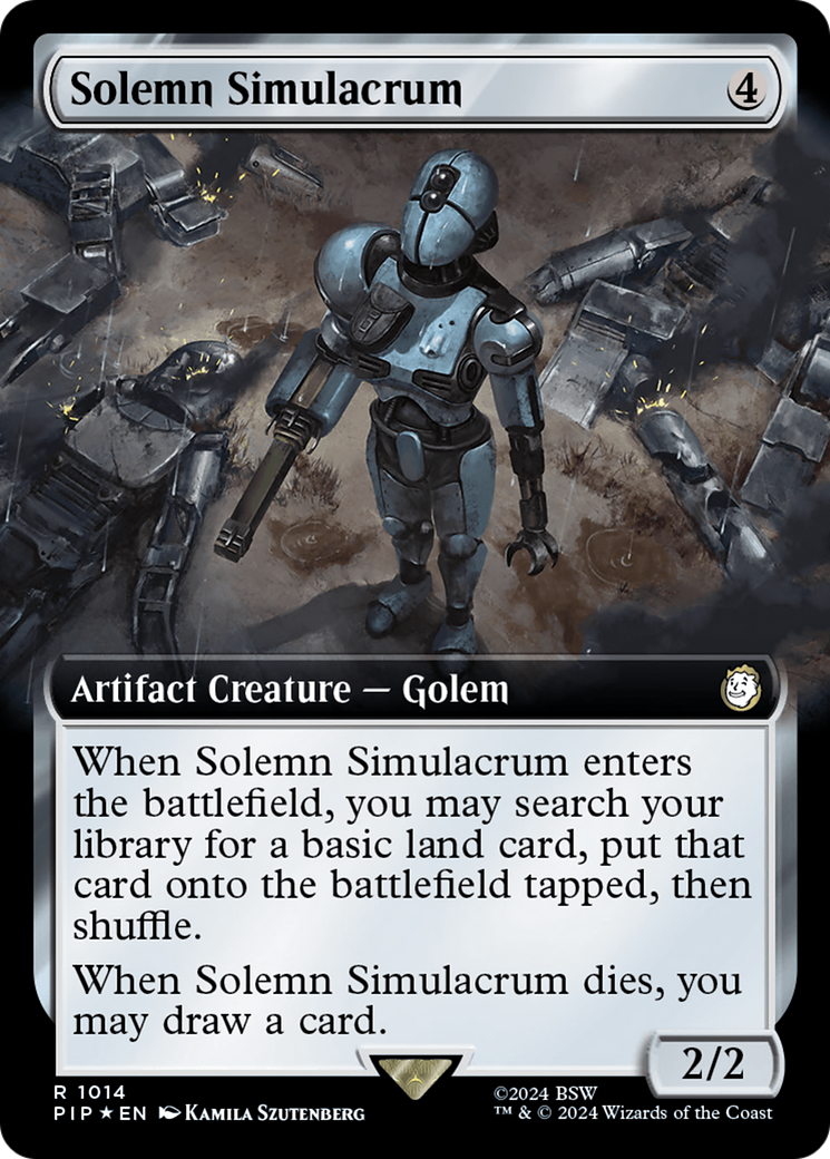 Solemn Simulacrum (Extended Art) (Surge Foil) [Fallout] | Mindsight Gaming