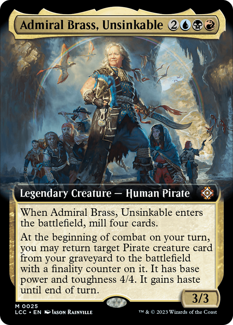 Admiral Brass, Unsinkable (Extended Art) [The Lost Caverns of Ixalan Commander] | Mindsight Gaming