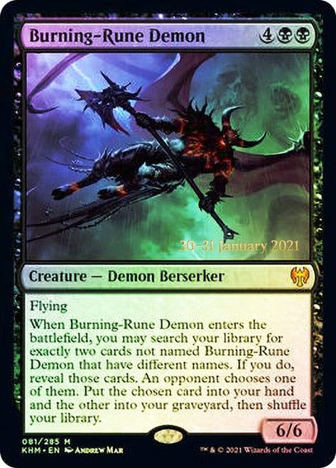 Burning-Rune Demon  [Kaldheim Prerelease Promos] | Mindsight Gaming
