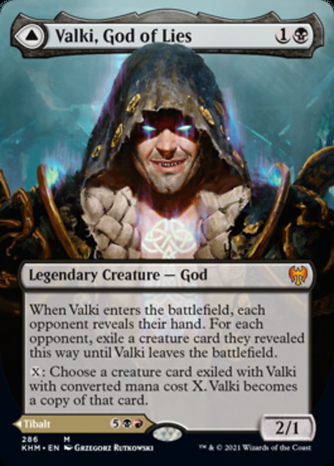 Valki, God of Lies // Tibalt, Cosmic Impostor (Borderless) [Kaldheim] | Mindsight Gaming