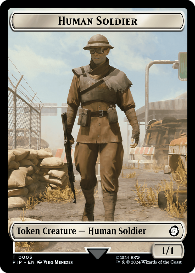 Treasure (0018) // Human Soldier Double-Sided Token [Fallout Tokens] | Mindsight Gaming