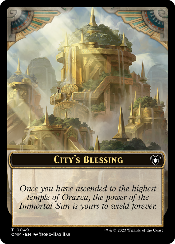 City's Blessing // Construct (0075) Double-Sided Token [Commander Masters Tokens] | Mindsight Gaming