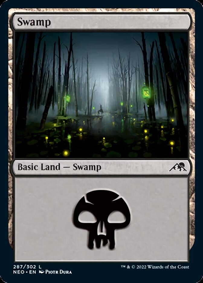 Swamp (287) [Kamigawa: Neon Dynasty] | Mindsight Gaming