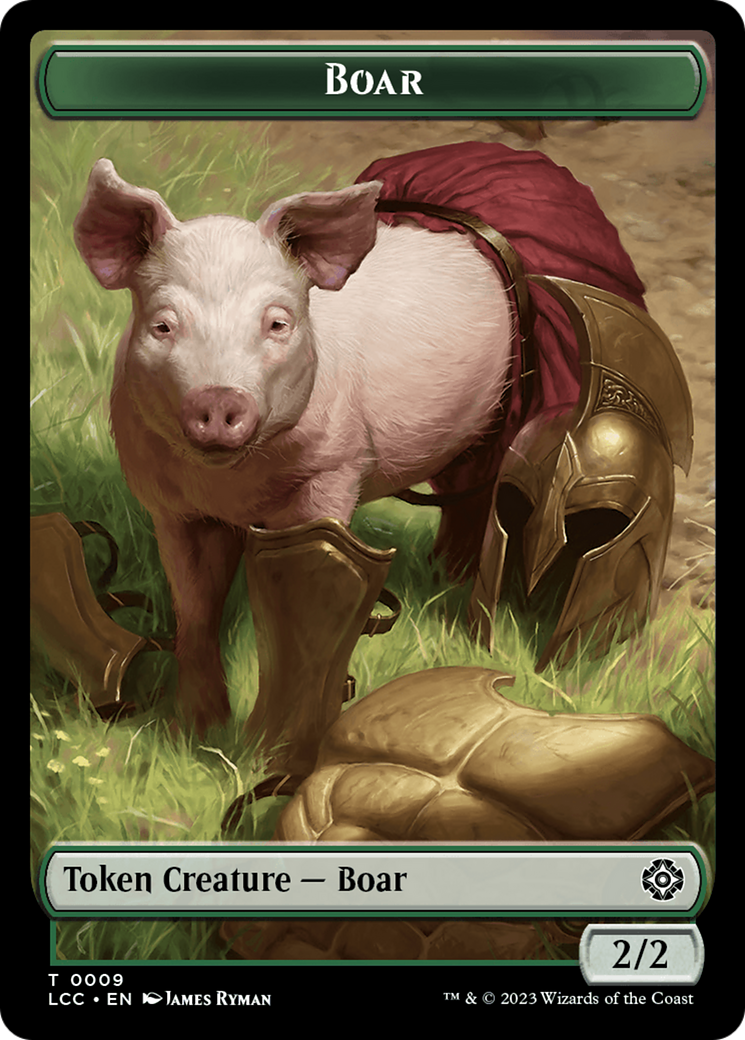 Boar // Merfolk (0005) Double-Sided Token [The Lost Caverns of Ixalan Commander Tokens] | Mindsight Gaming