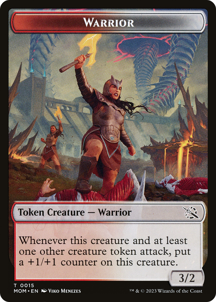 Warrior // Wrenn and Realmbreaker Emblem Double-Sided Token [March of the Machine Tokens] | Mindsight Gaming