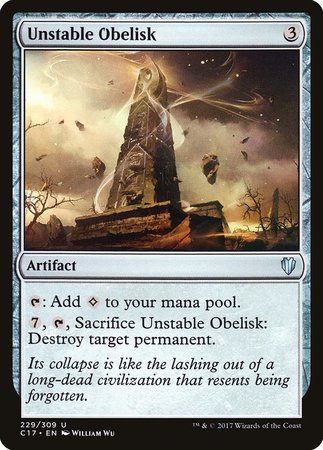Unstable Obelisk [Commander 2017] | Mindsight Gaming
