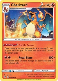 Charizard (025/185) (Cracked Ice Holo) (Theme Deck Exclusive) [Sword & Shield: Vivid Voltage] | Mindsight Gaming