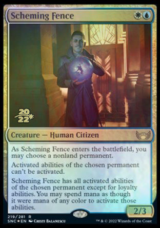 Scheming Fence [Streets of New Capenna Prerelease Promos] | Mindsight Gaming