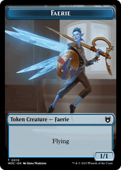 Faerie // Saproling Double-Sided Token [Wilds of Eldraine Commander Tokens] | Mindsight Gaming