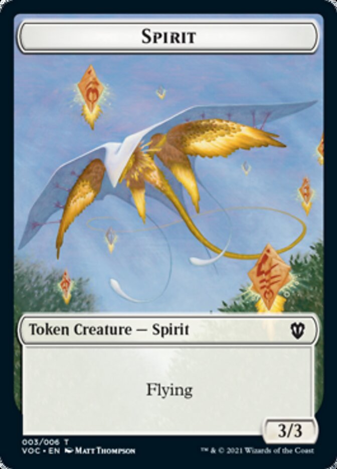 Spirit (003) // Thopter Double-sided Token [Innistrad: Crimson Vow Commander Tokens] | Mindsight Gaming