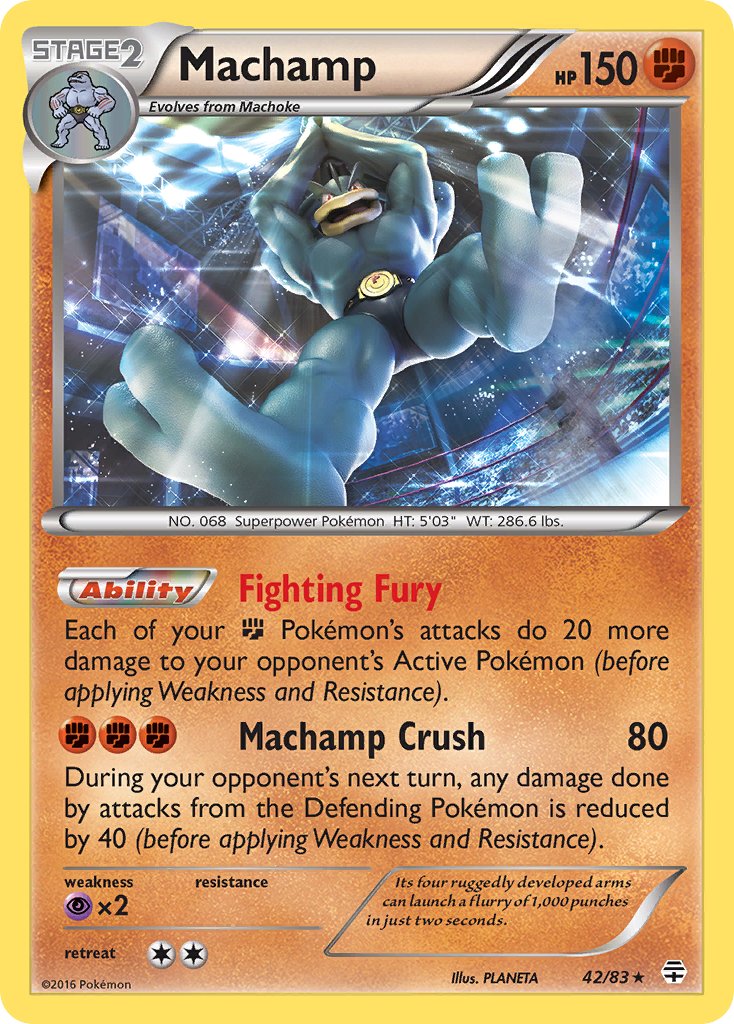 Machamp (42/83) (Theme Deck Exclusive) [XY: Furious Fists] | Mindsight Gaming