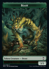 Beast // Saproling Double-sided Token [Streets of New Capenna Commander Tokens] | Mindsight Gaming
