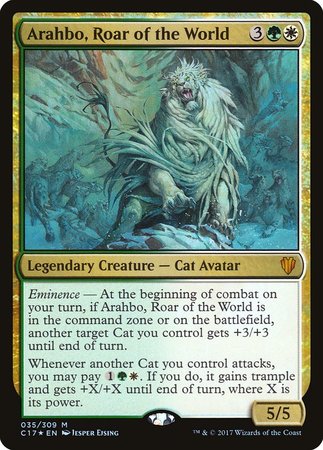 Arahbo, Roar of the World [Commander 2017] | Mindsight Gaming