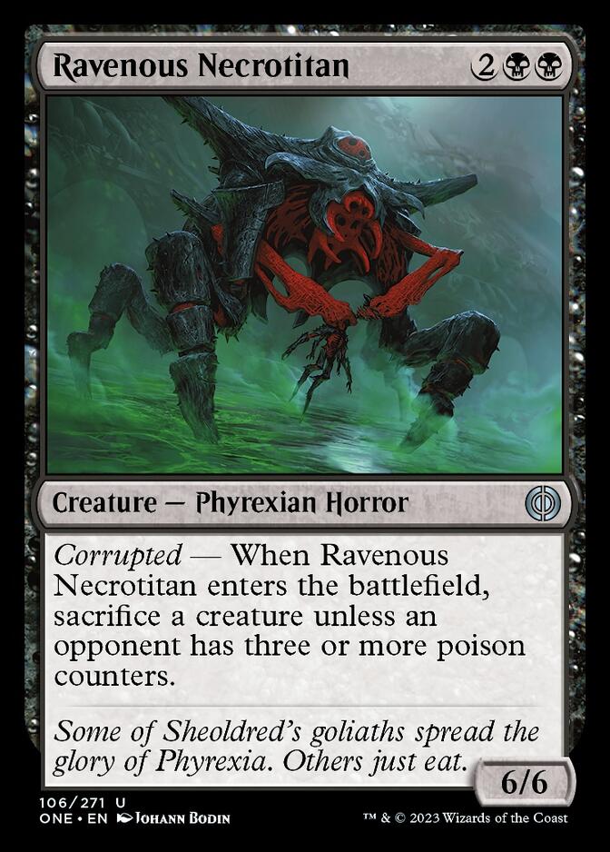 Ravenous Necrotitan [Phyrexia: All Will Be One] | Mindsight Gaming