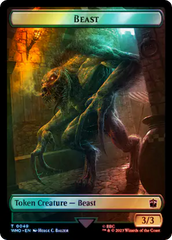 Copy // Beast Double-Sided Token (Surge Foil) [Doctor Who Tokens] | Mindsight Gaming