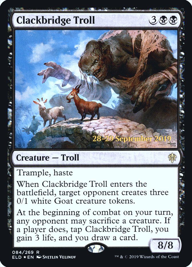 Clackbridge Troll  [Throne of Eldraine Prerelease Promos] | Mindsight Gaming
