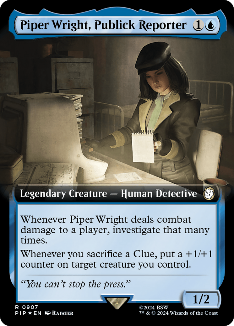Piper Wright, Publick Reporter (Extended Art) (Surge Foil) [Fallout] | Mindsight Gaming