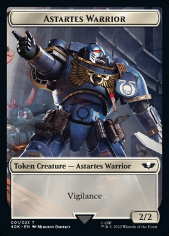 Astartes Warrior // Cherubael Double-sided Token (Surge Foil) [Universes Beyond: Warhammer 40,000 Tokens] | Mindsight Gaming