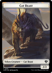 Cleric // Cat Beast Double-Sided Token [Commander Masters Tokens] | Mindsight Gaming