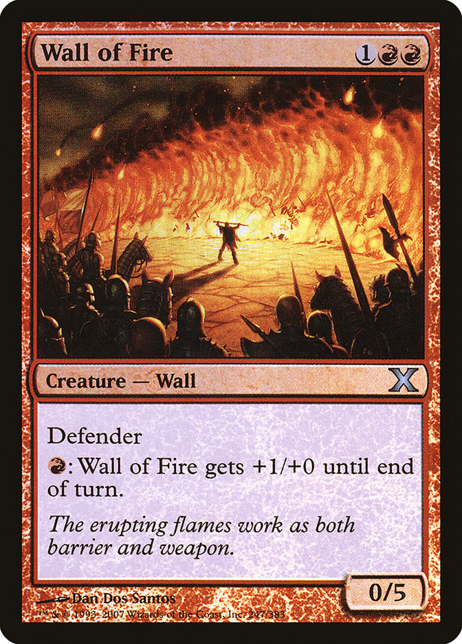 Wall of Fire (Premium Foil) [Tenth Edition] | Mindsight Gaming
