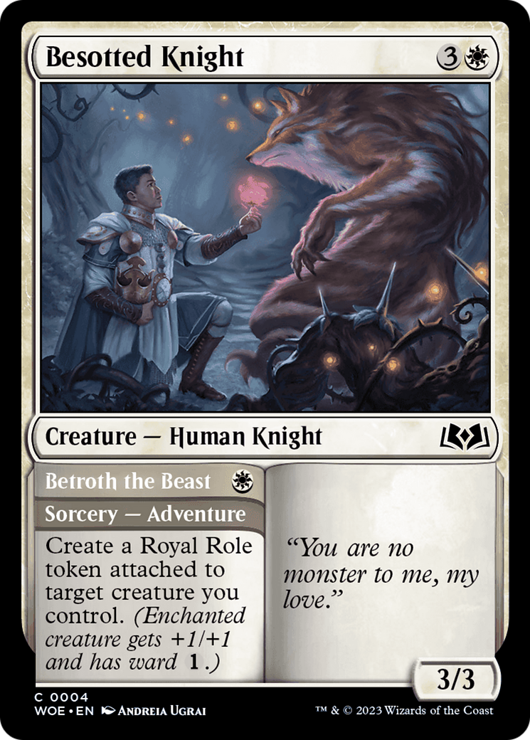 Besotted Knight // Betroth the Beast [Wilds of Eldraine] | Mindsight Gaming