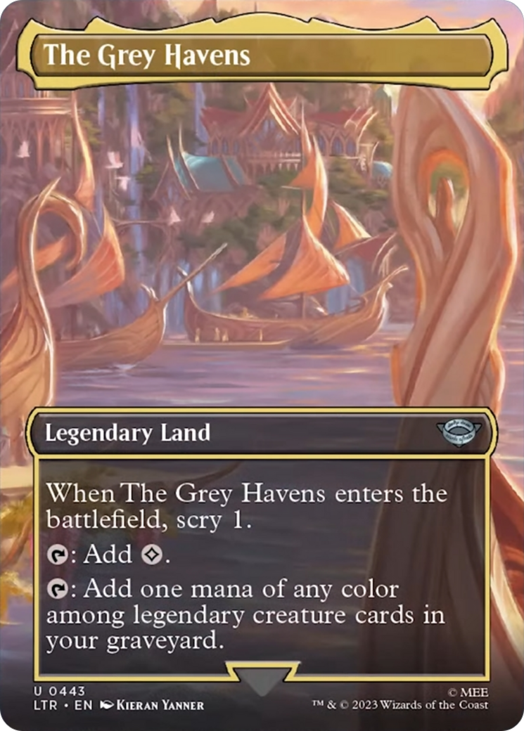 The Grey Havens (Borderless Alternate Art) [The Lord of the Rings: Tales of Middle-Earth] | Mindsight Gaming