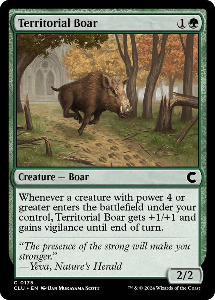 Territorial Boar [Ravnica: Clue Edition] | Mindsight Gaming