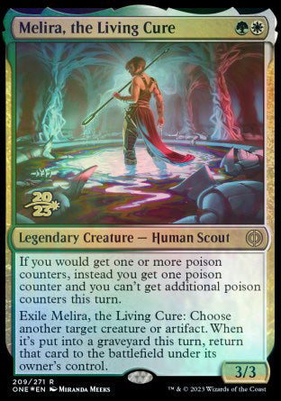 Melira, the Living Cure [Phyrexia: All Will Be One Prerelease Promos] | Mindsight Gaming