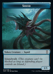 Squid // Treasure (013) Double-sided Token [Streets of New Capenna Commander Tokens] | Mindsight Gaming