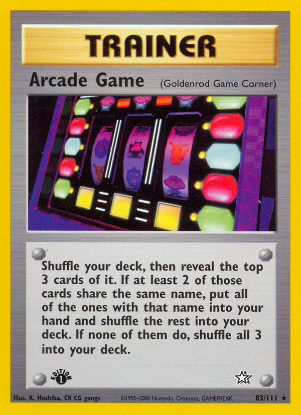 Arcade Game (83/111) [Neo Genesis 1st Edition] | Mindsight Gaming