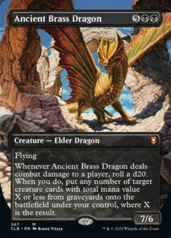 Ancient Brass Dragon (Borderless Alternate Art) [Commander Legends: Battle for Baldur's Gate] | Mindsight Gaming