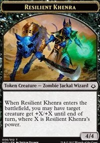 Resilient Khenra // Zombie Double-sided Token [Hour of Devastation Tokens] | Mindsight Gaming