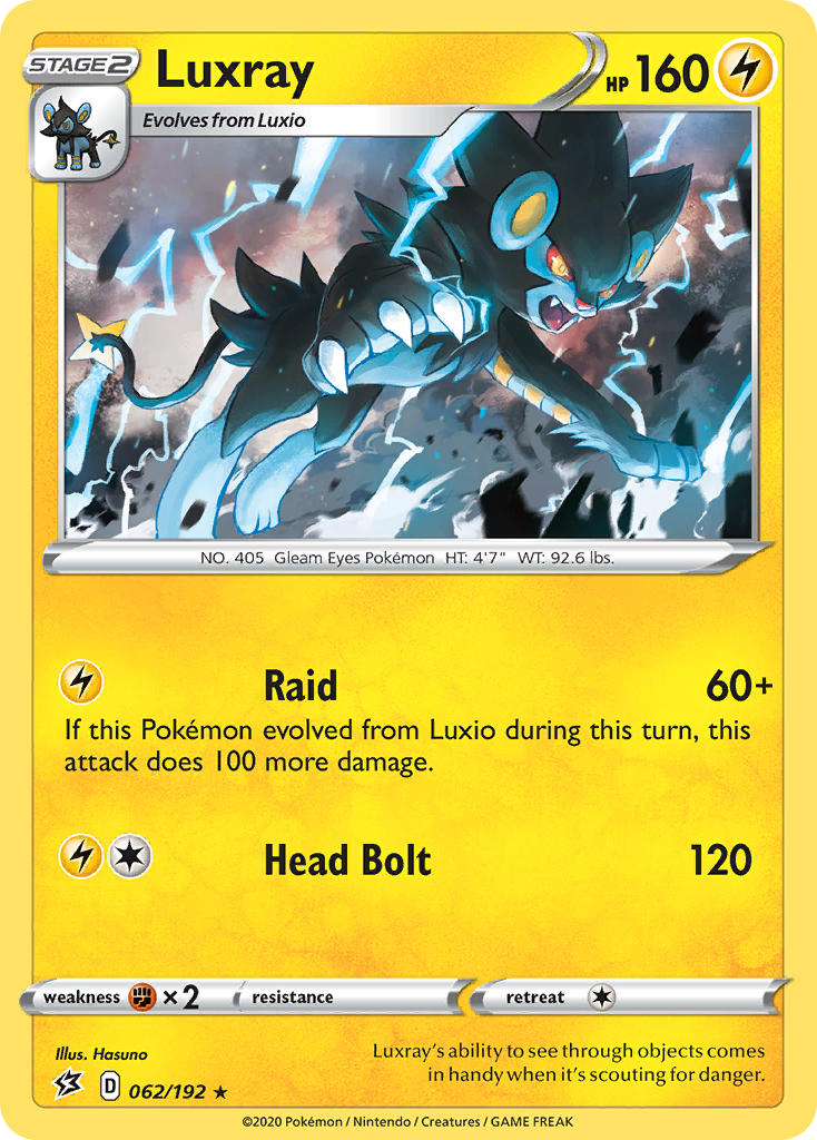 Luxray (062/192) (Theme Deck Exclusive) [Sword & Shield: Rebel Clash] | Mindsight Gaming