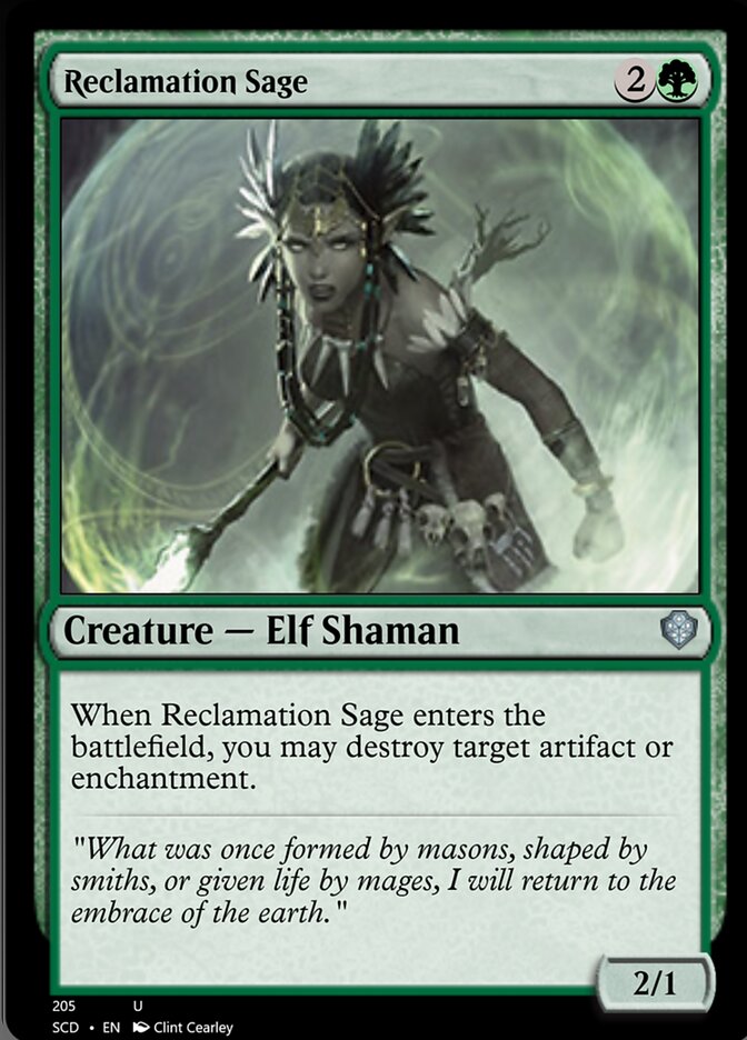 Reclamation Sage [Starter Commander Decks] | Mindsight Gaming