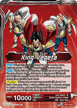King Vegeta // King Vegeta, Head of the Saiyan Rebellion (Common) [BT13-002] | Mindsight Gaming
