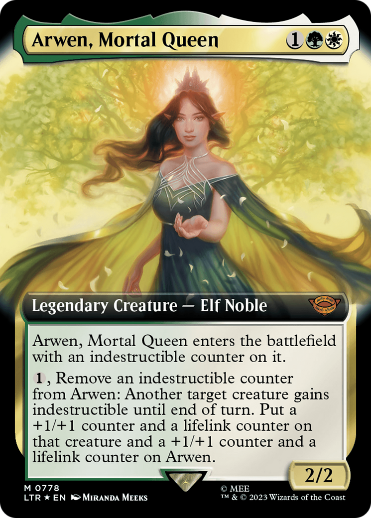 Arwen, Mortal Queen (Extended Art) (Surge Foil) [The Lord of the Rings: Tales of Middle-Earth] | Mindsight Gaming