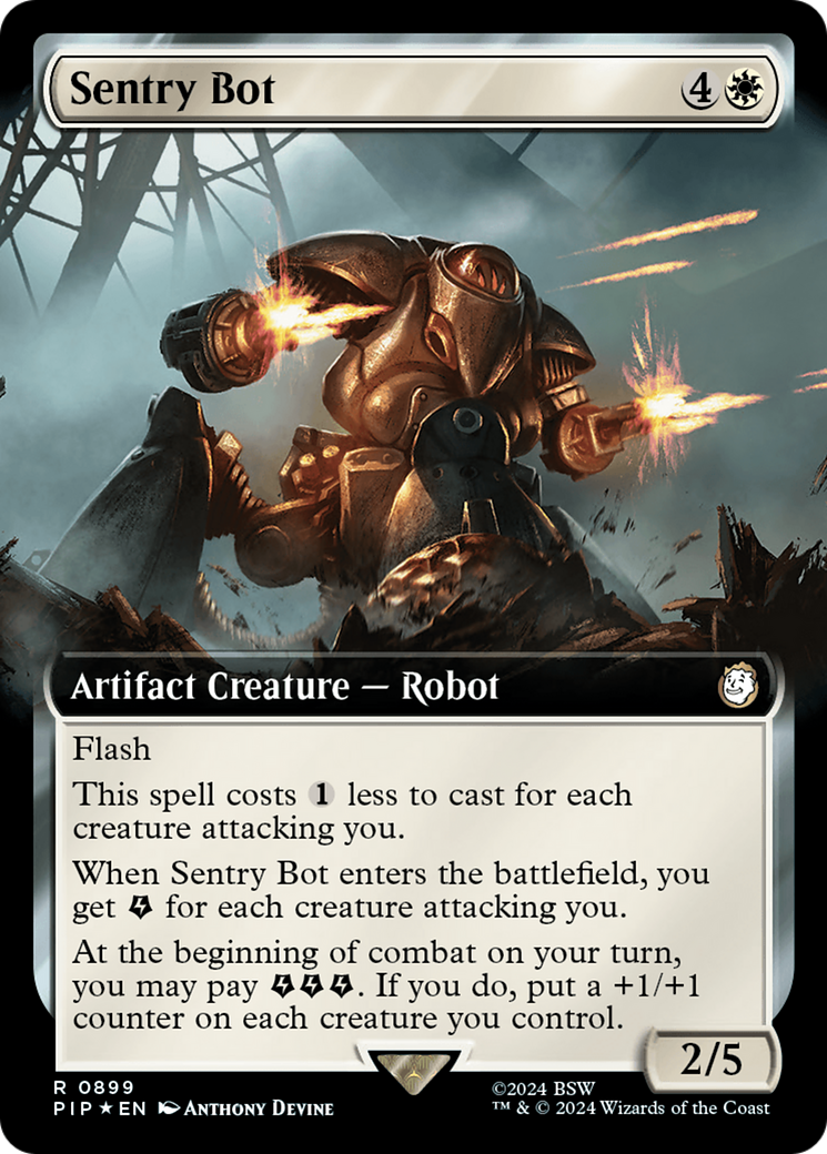 Sentry Bot (Extended Art) (Surge Foil) [Fallout] | Mindsight Gaming