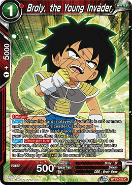 Broly, the Young Invader (Common) [BT13-026] | Mindsight Gaming