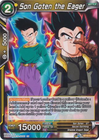 Son Goten the Eager (BT10-102) [Rise of the Unison Warrior 2nd Edition] | Mindsight Gaming