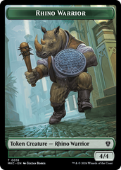 Thopter // Rhino Warrior Double-Sided Token [Murders at Karlov Manor Commander Tokens] | Mindsight Gaming