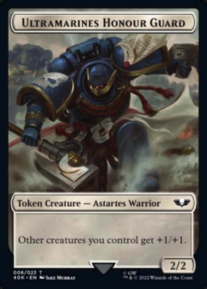 Soldier (003) // Ultramarines Honour Guard Double-sided Token [Universes Beyond: Warhammer 40,000 Tokens] | Mindsight Gaming