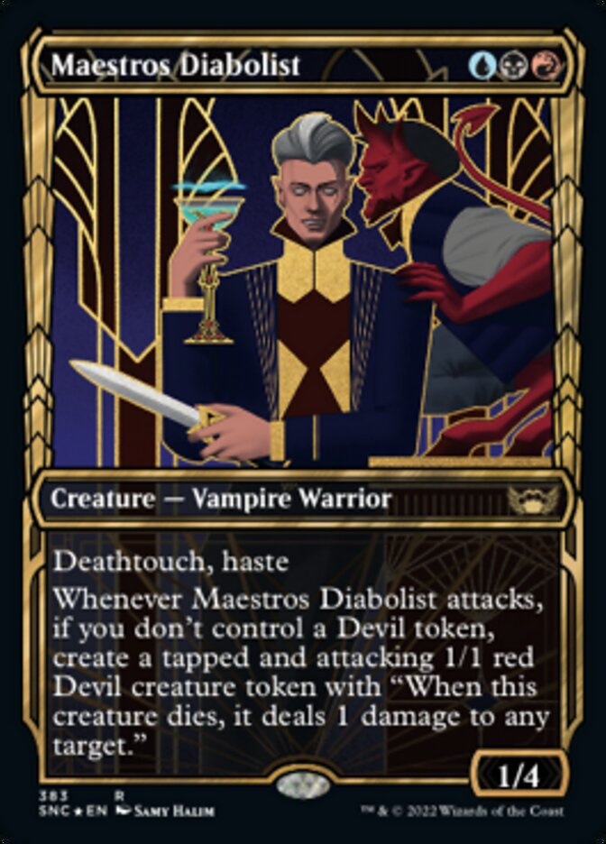 Maestros Diabolist (Showcase Golden Age Gilded Foil) [Streets of New Capenna] | Mindsight Gaming